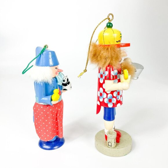 Hallmark Nutcracker Ornaments Frieda Animal Friend Beach 1992 Set of 2 - Picture 4 of 6